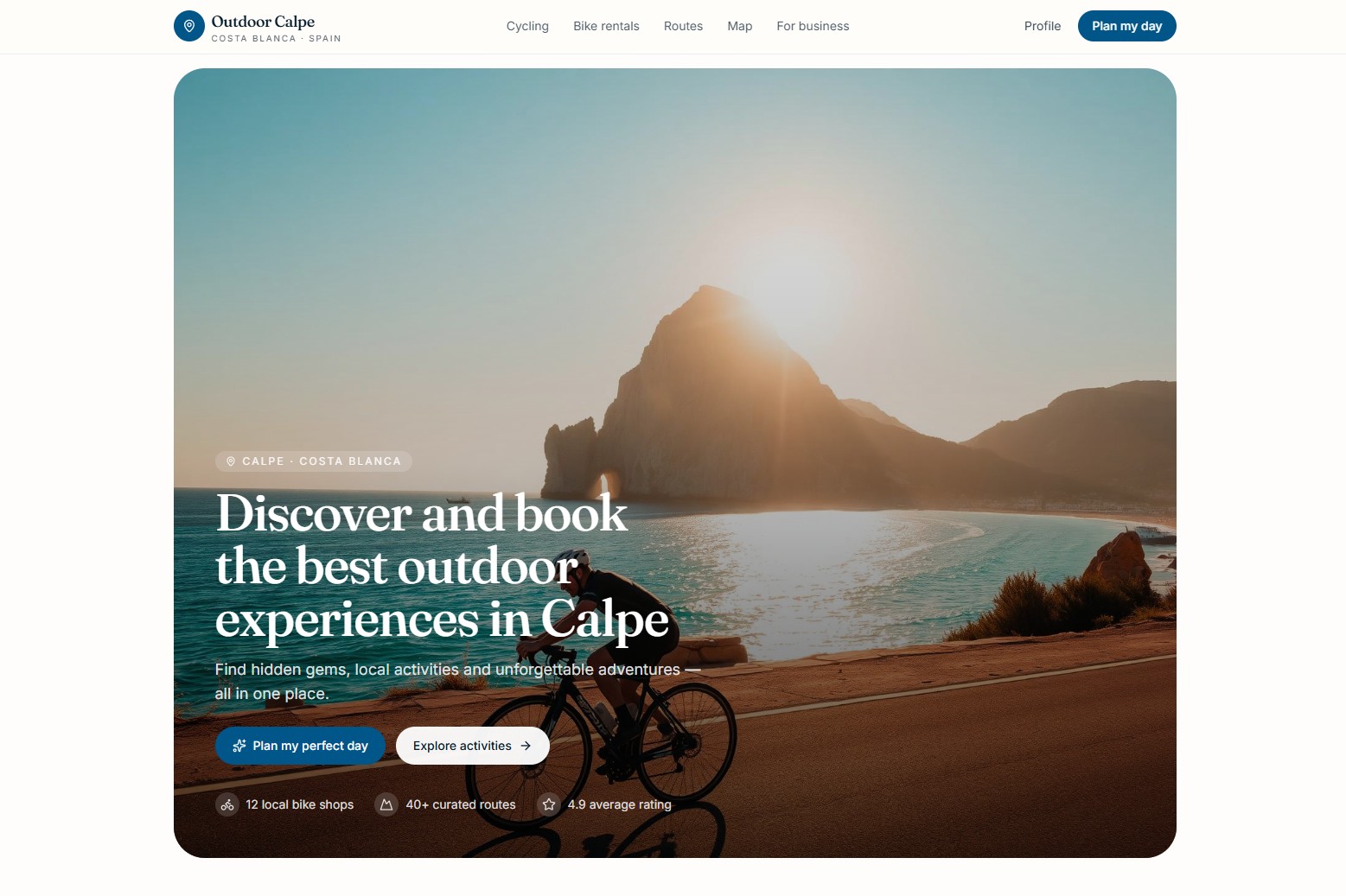 Websiteontwerp voor Outdoor Calpe